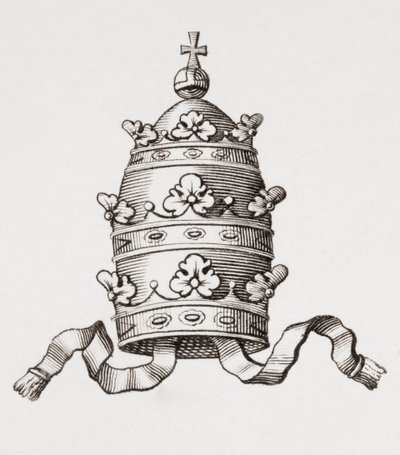 Pauselijke Tiara, of Triregnum door Unbekannt Unbekannt